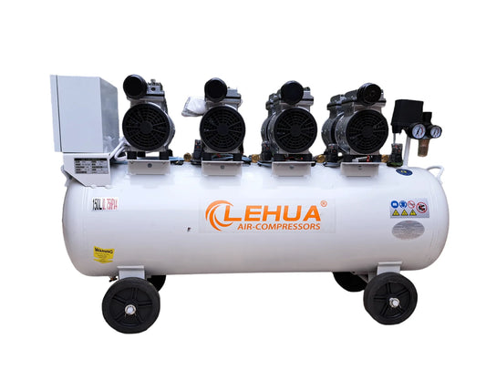 Compresor de Aire Silencioso, Libre de Aceite 150 Litros