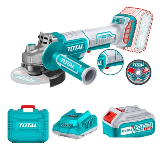 Esmeril Angular Inalámbrico 20v 115mm Maleta  Turquesa 50/60hz