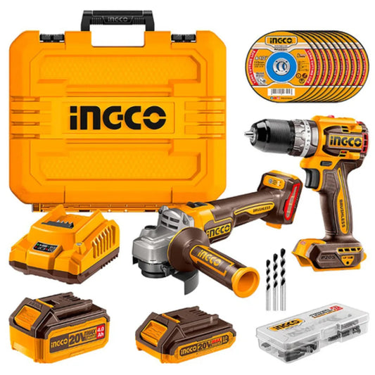 Set Taladro Y Esmeril Inalambrico 20v Ingco