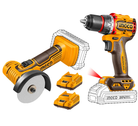 Taladro Inalambrico 66Nm + Mini Esmeril Inalambrico de 3 Pulgadas 20v + 36 Discos