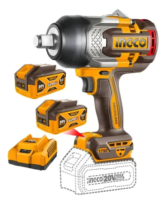 Llave Impacto Inalámbrica 1750 Nm Amarillo 50hz/60hz