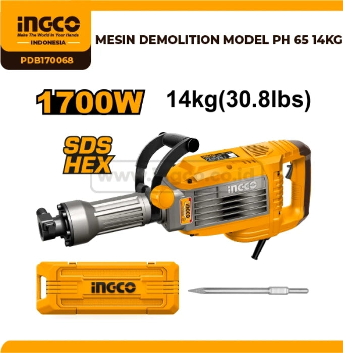 MARTILLO DEMOLEDOR 50J 1700W 14KG
