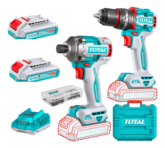 Kit Atornillador De Impacto + Taladro 20v