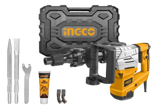 Martillo Demoledor 1300wats- 20J Ingco 7kg + Maletin