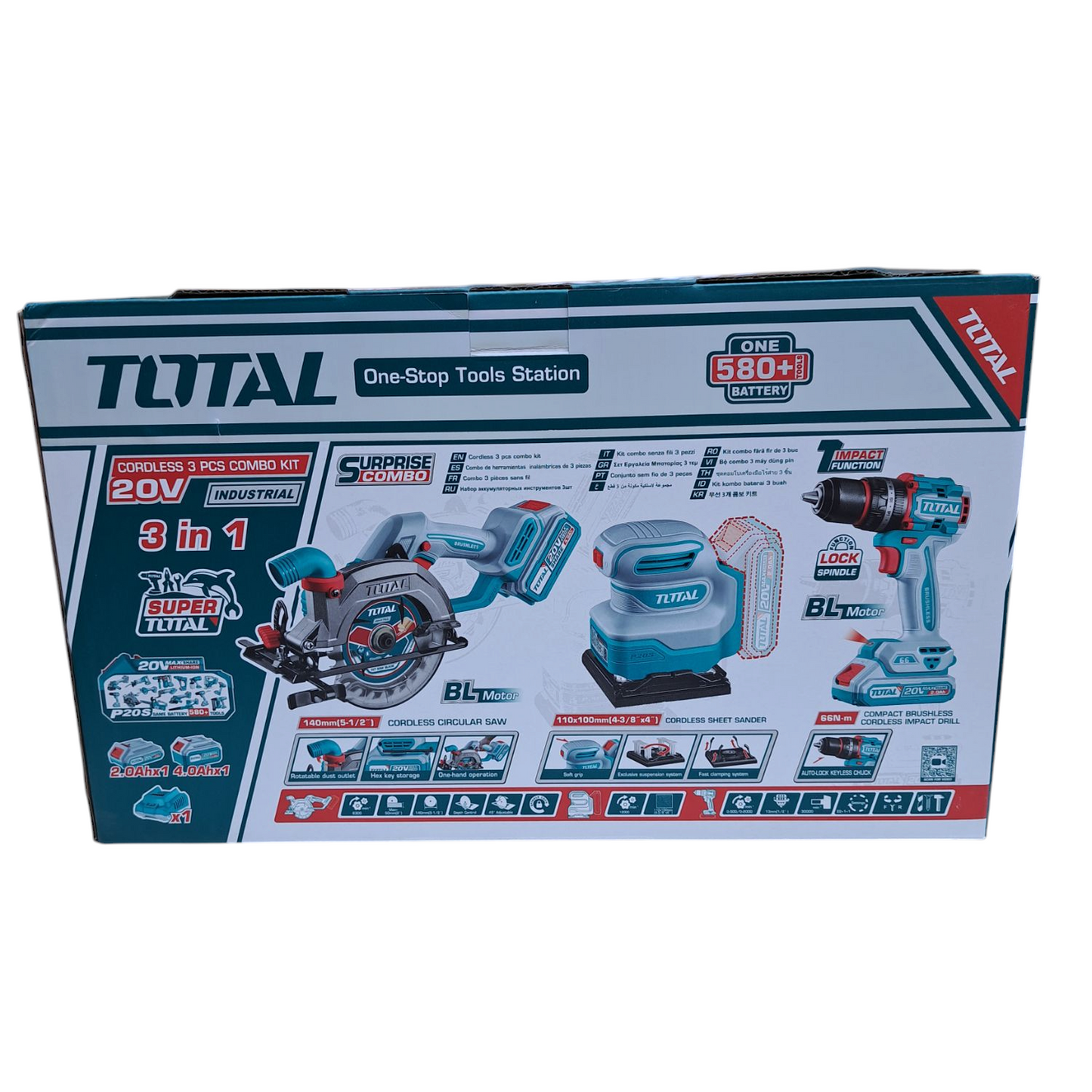 Kit de herramientas Inalámbrica. Serrucho Inalámbrico 5 1/2"- Taladro Percutor -Lijadora