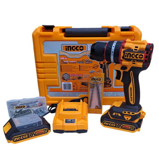 Oferta Taladro Percutor 66nm  Mandril 13mm 2 Baterias 20v 2.0ah