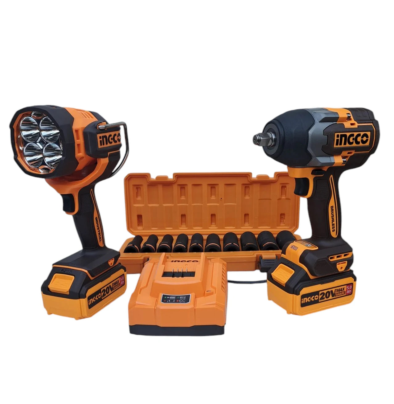 Oferta Kit Llave de Impacto 850Nm + Lampara Inalámbrica de 2.000 Luminens