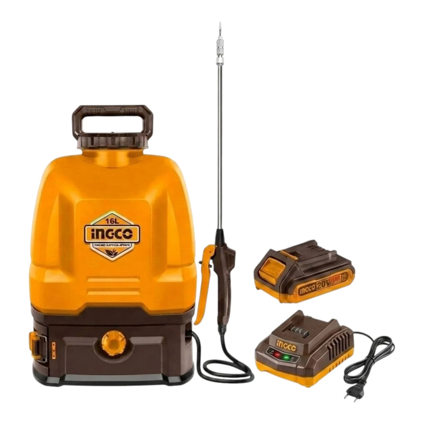 Fumigadora a Batería de Mochila INGCO 16 Litros 20V P20S + Batería y Cargador