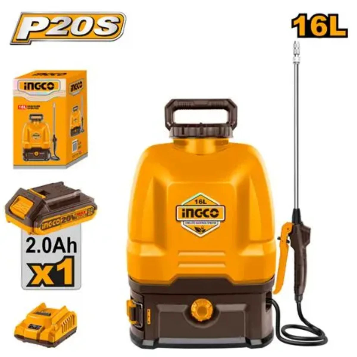 Pulverizador Ingco Inalambrico 20v/16lt