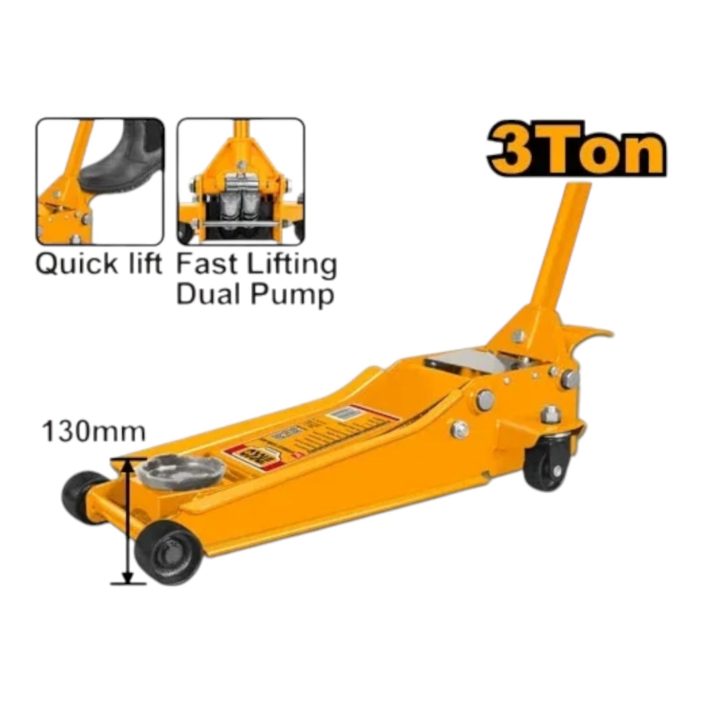 Gata Caiman 3T Doble Piston Ingco HFJ313