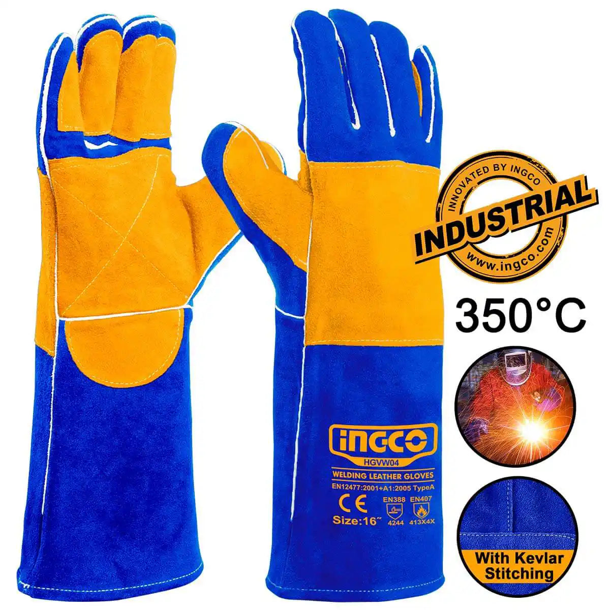 Guantes Para Soldadura De Cuero HGVW04