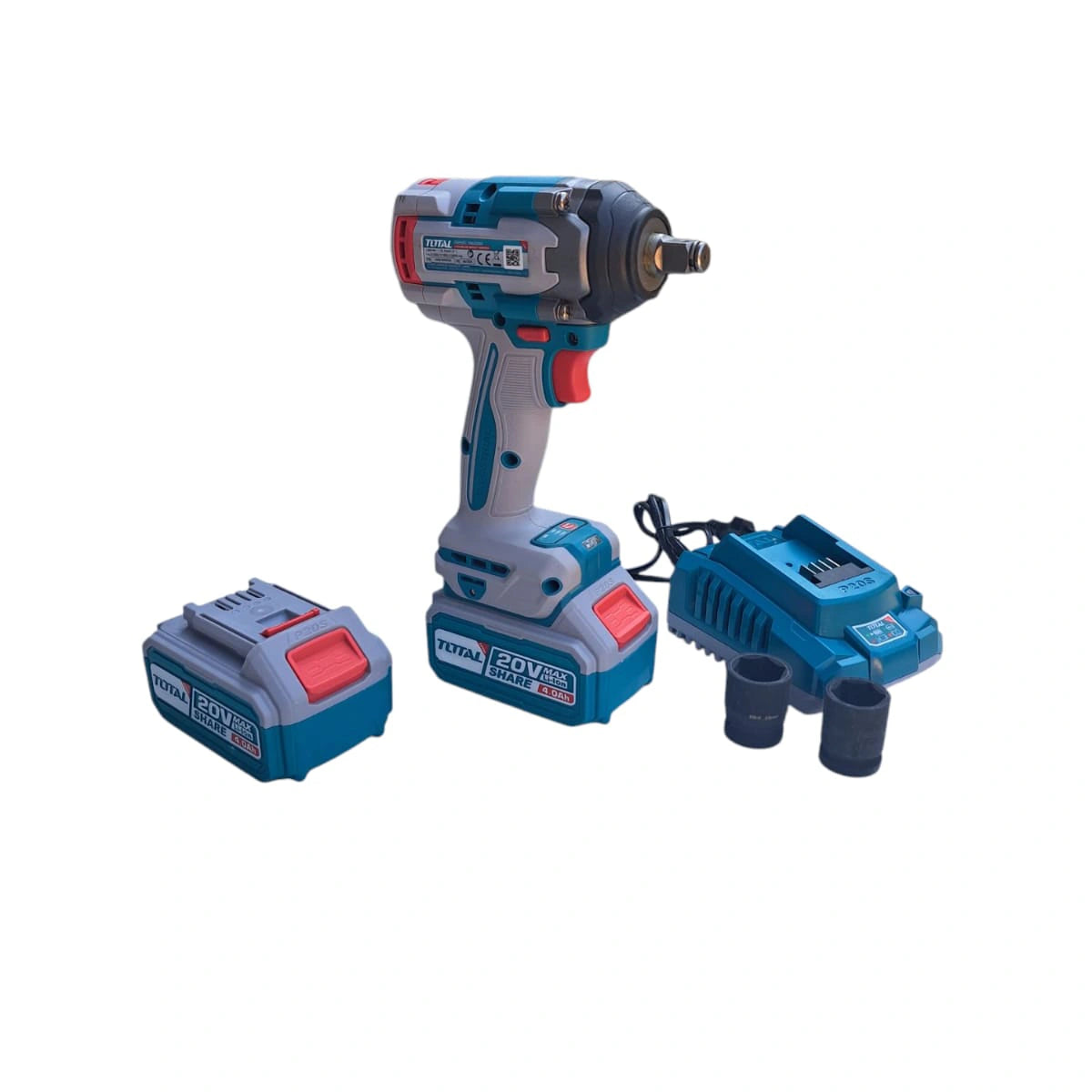 Llave de Impacto Inalámbrica 1/2' BL Motor 500 Nm + 2 Bat 4.0h + Dados