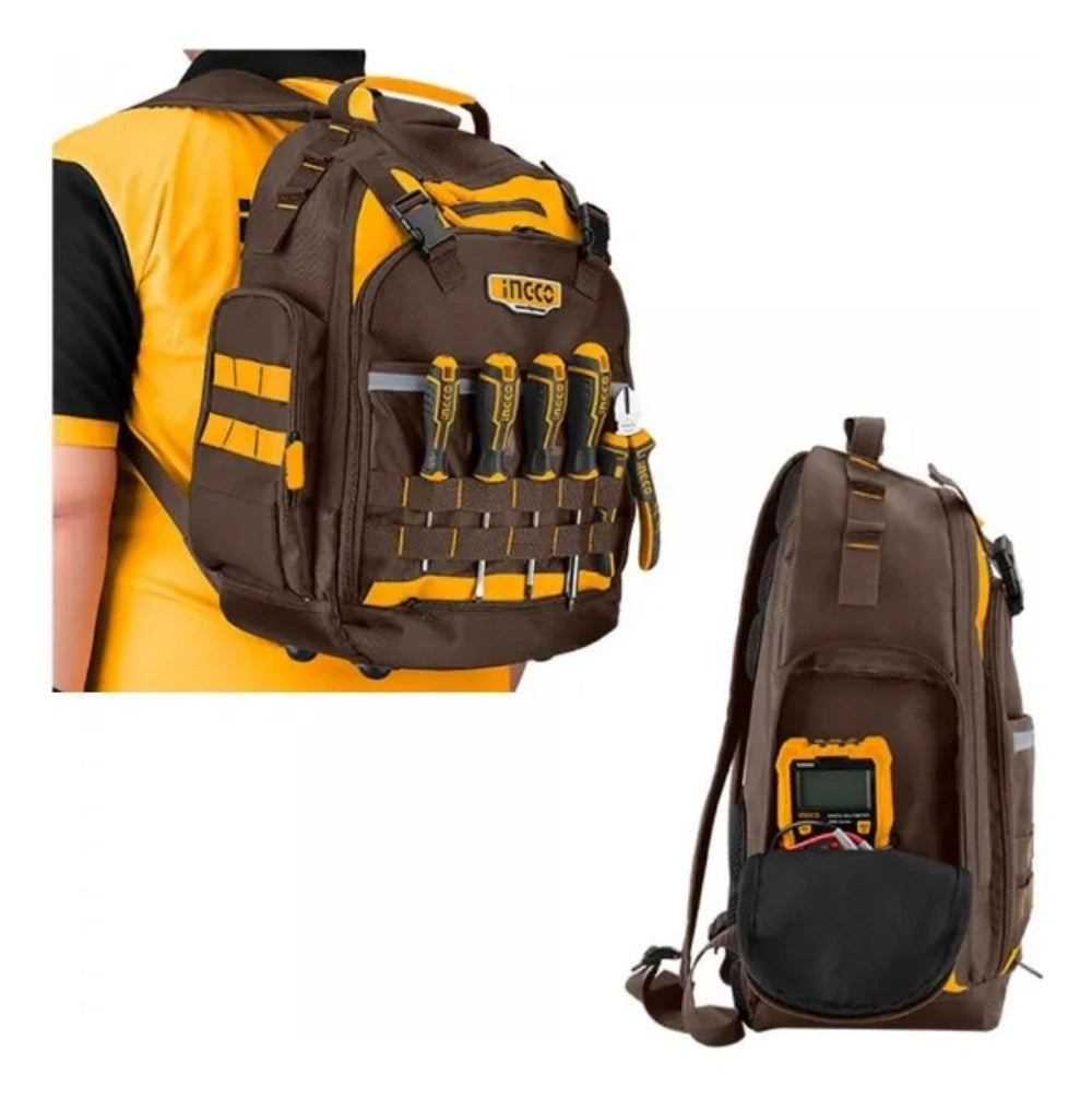 Mochila Para Herramientas Reforzada 8kg  Hbp01028 Marr Color Marrón