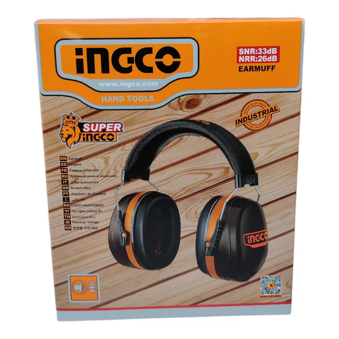 OREJERA PROTECTOR INDUSTRIAL 33DB + TAPONES ADICIONALES INGCO HEM3328