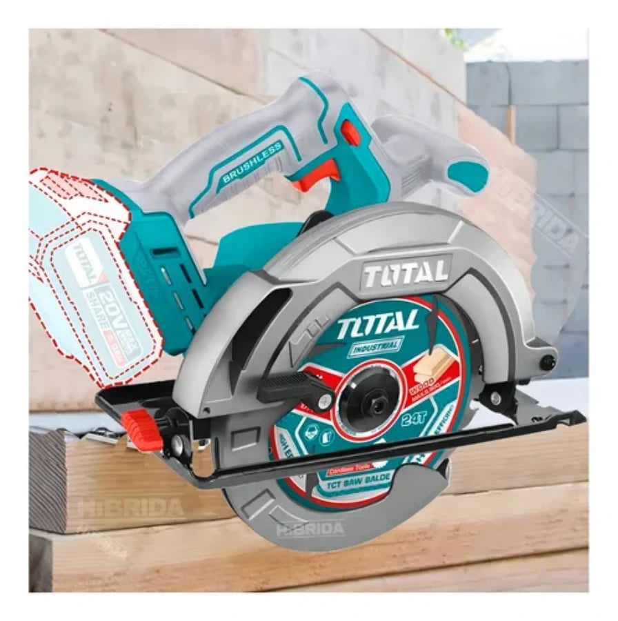 Sierra Circular 20v Brushless 185mm + Disco Total Color Turquesa Frecuencia 50 60hz