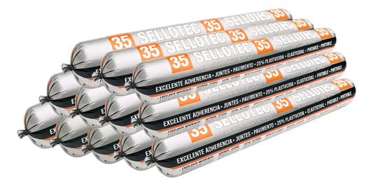 Kit 12 Unidades Sello Pate Poliuretano Gris Sellotec