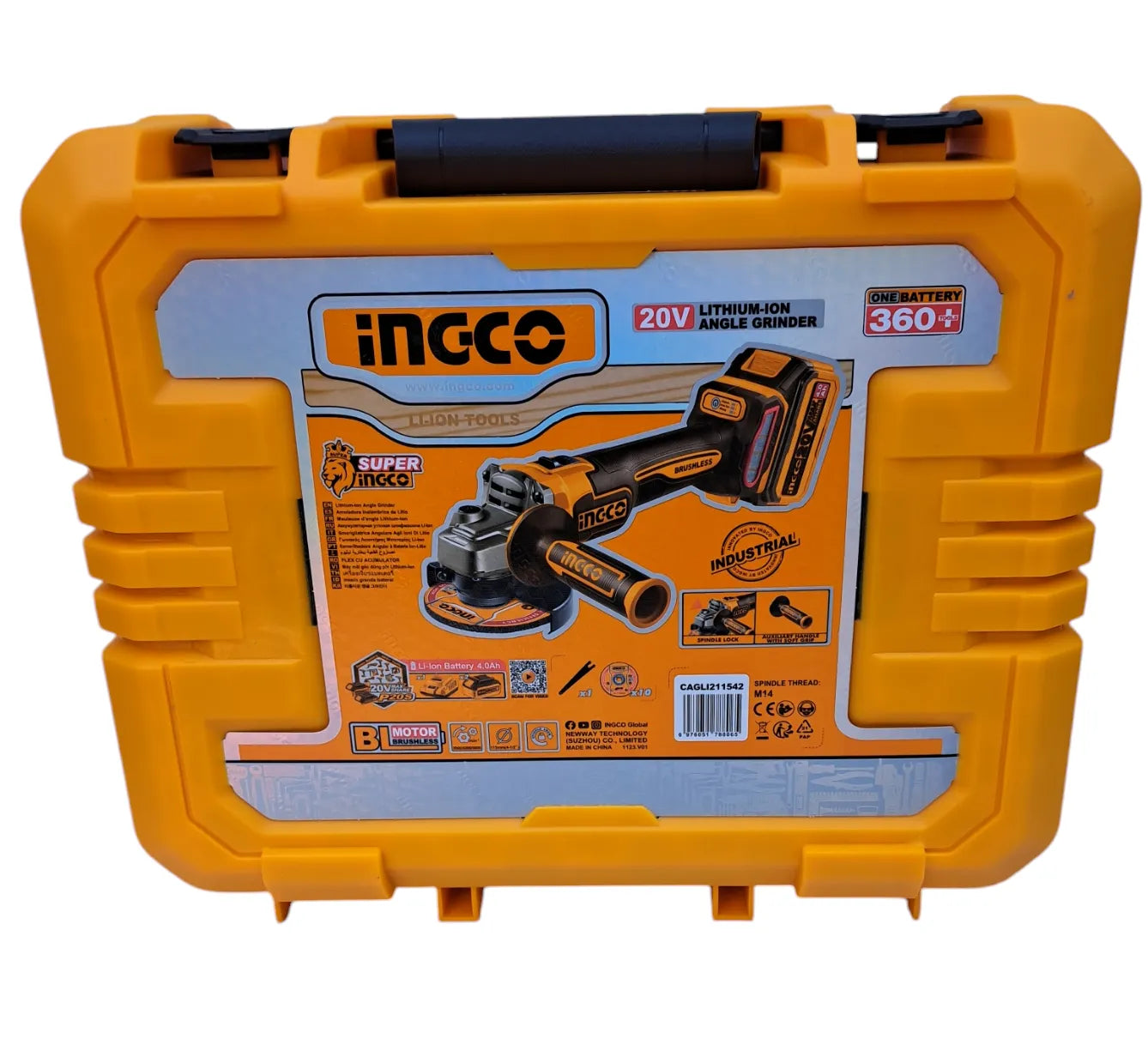 Esmeril Inalámbrico 4.5 Pulgadas, Motor Brushless Ingco