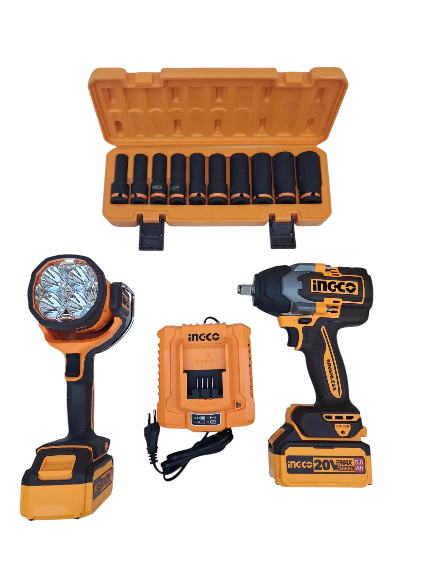 Oferta Kit Llave de Impacto 850Nm + Lampara Inalámbrica de 2.000 Luminens